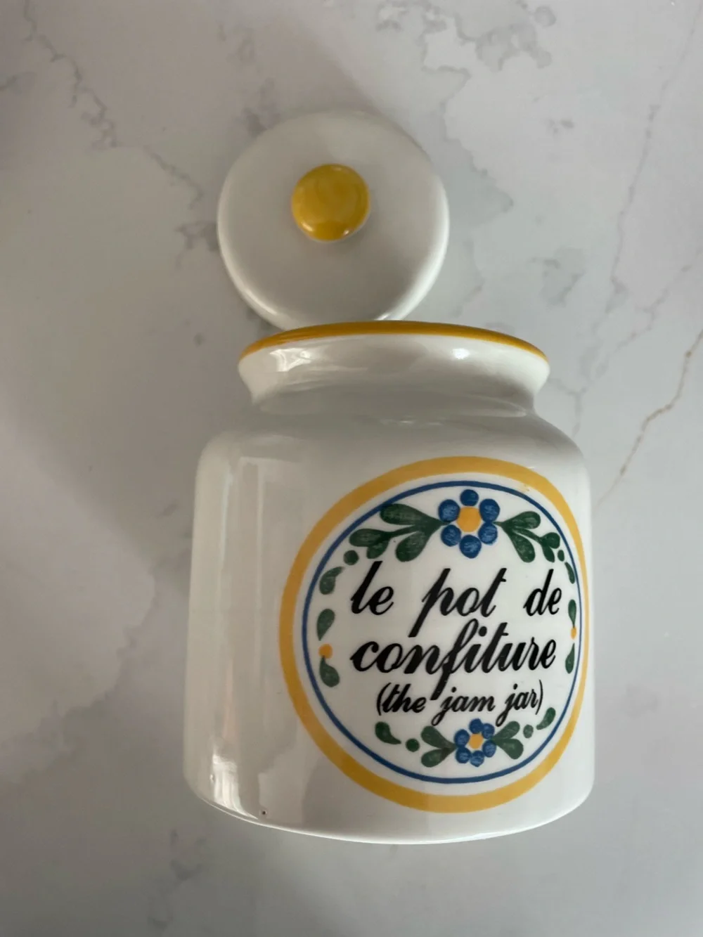 Vintage Sigma Tastesetter La Leçon de Français Jam Jar Le Pot de Confiture